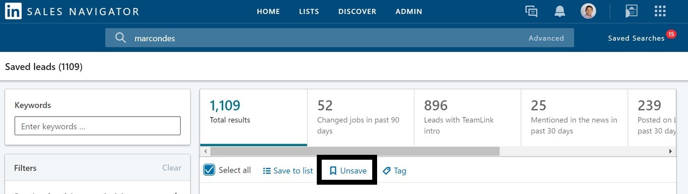 Read more about the article Bulk lead (follow) removal from LinkedIn Sales Navigator