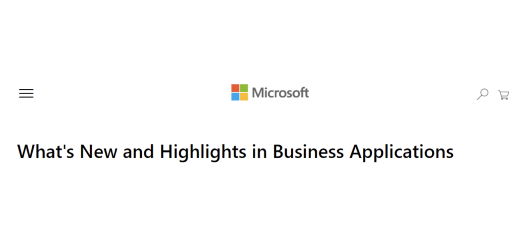 Learn What’s New in Business Applications